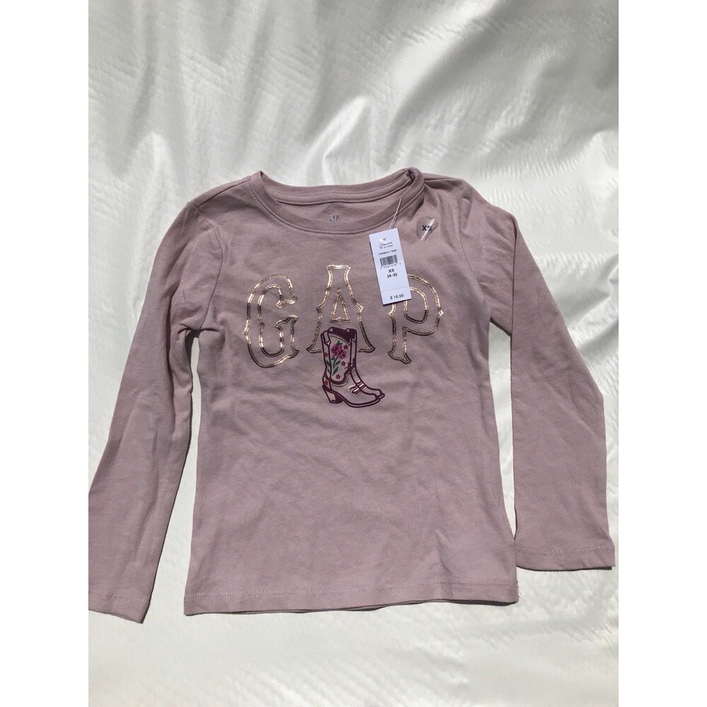 Gap Kids Girl's Graphic Long sleeves T-Shirts, Size 4-5